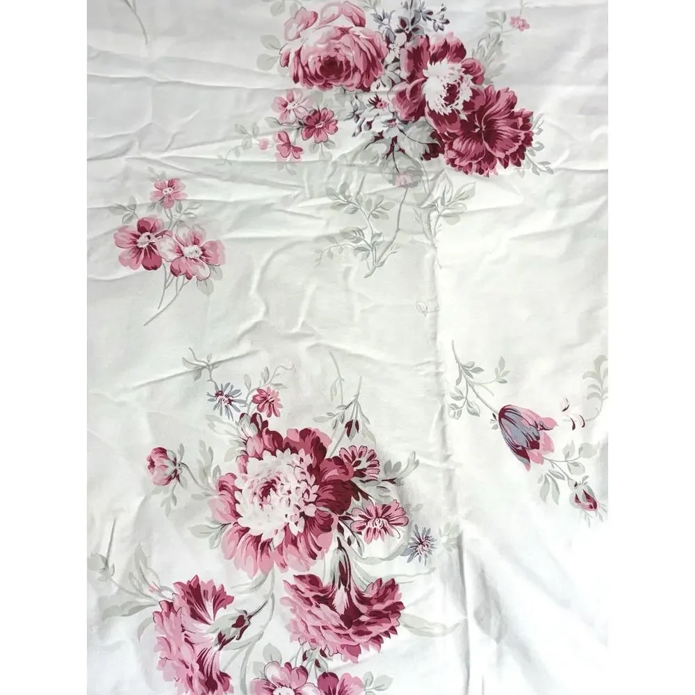 Simply Shabby Chic King Sunbleached 100% Cotton White Pink Floral Duvet Set 2014